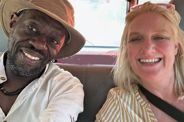 Nick and Alice on a coffee adventure